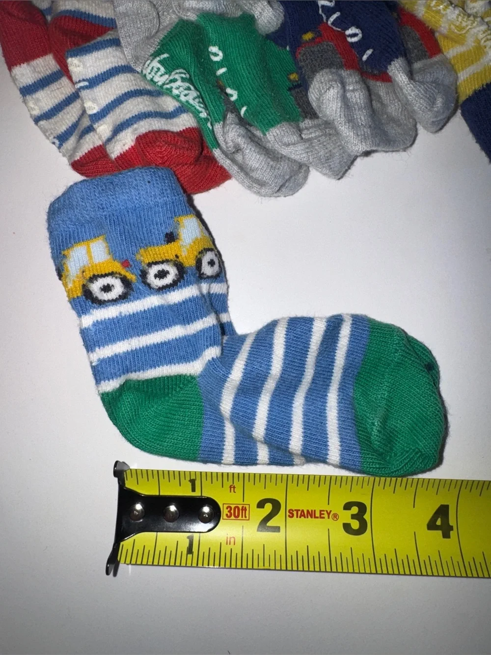 Bundle of Baby Boden socks 6-12 months tractors and stripes